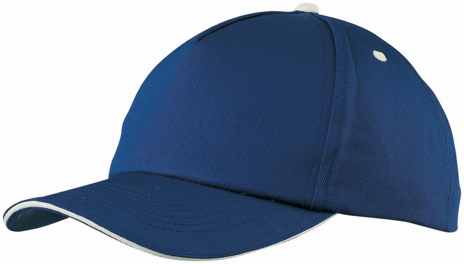 Cappellino bicolore da adulto 5 pannelli mod. PEF 802