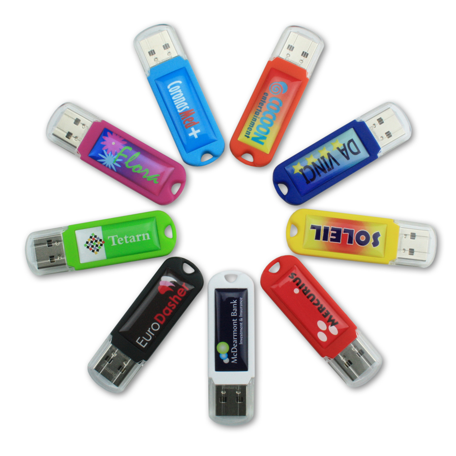 Chiavette USB personalizzate QUADRICROMIA da 1 GB mod. PRE 0