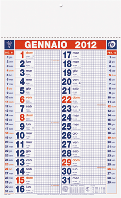 Calendario Olandese quadrettato mod. CAL 610