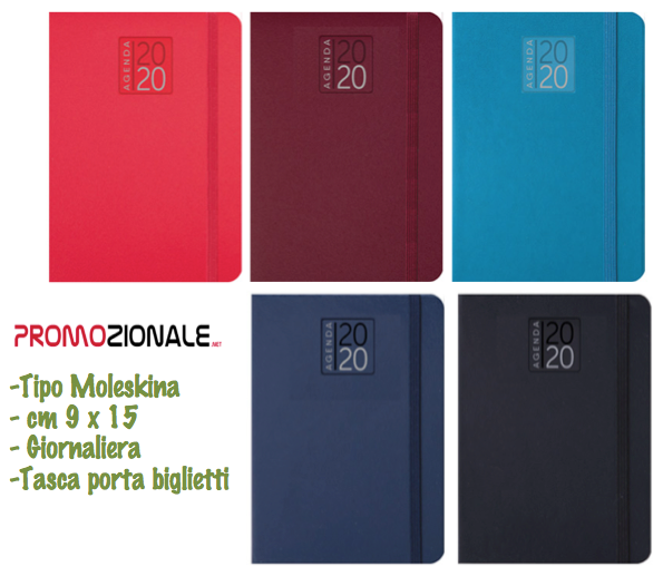 Agenda tipo Moleskina 9 x15 giornaliera mod. CG-544
