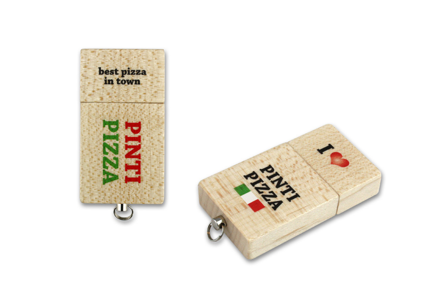 Chiavette USB personalizzate, da 4 GB mod. ECO WOOD